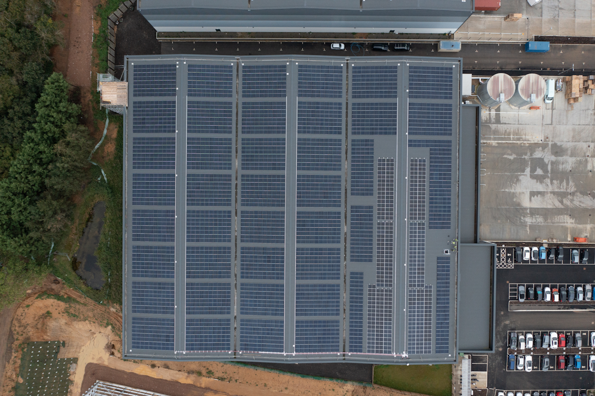 A rooftop solar installation for Lay & Wheeler by Insight Energy
